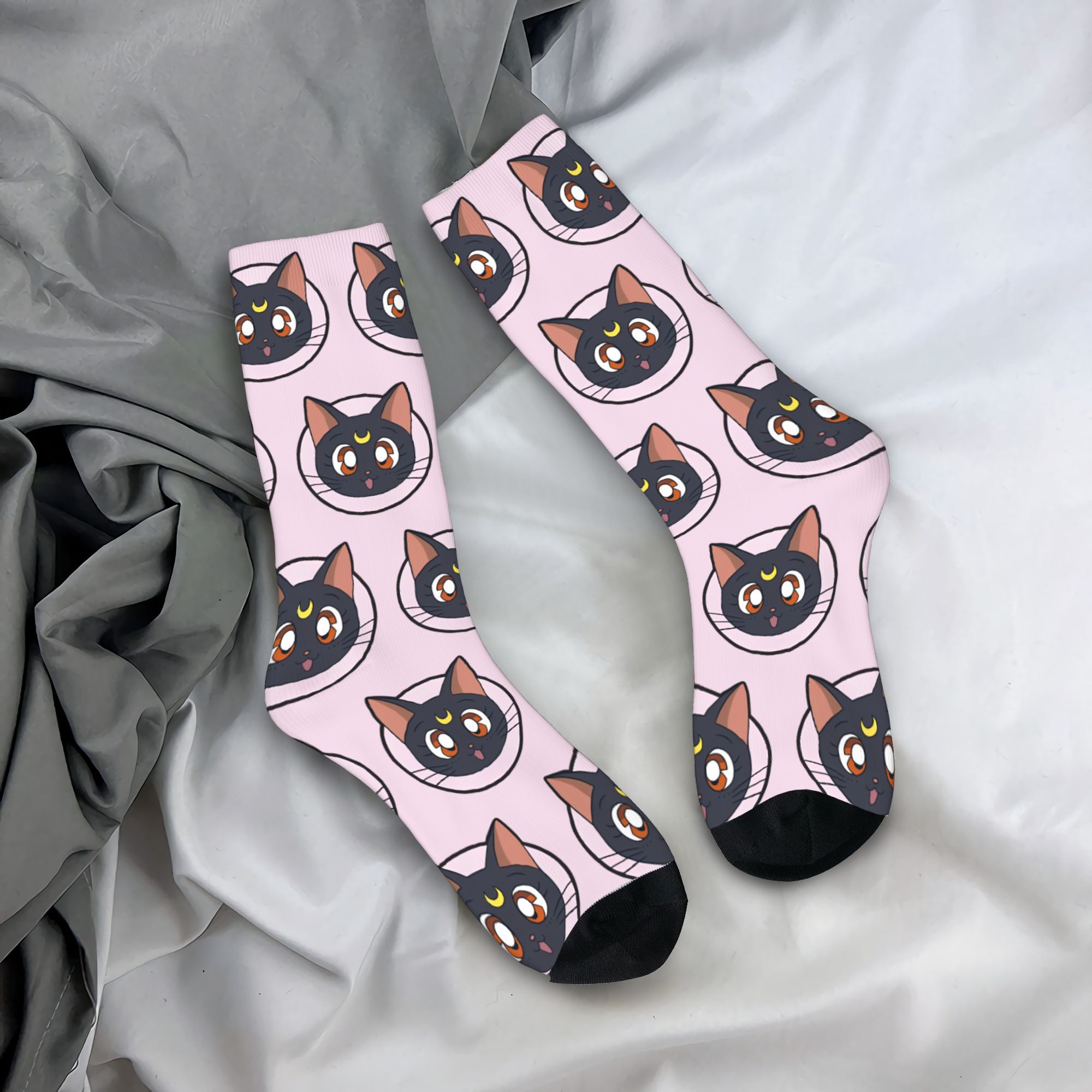 Anime Merchandise For Girls - Trendy Unisex Crew Socks Sailors Moons