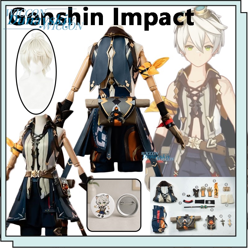 Anime Cosplay Merchandise - Genshin Impact Bennett Cosplay Outfit With