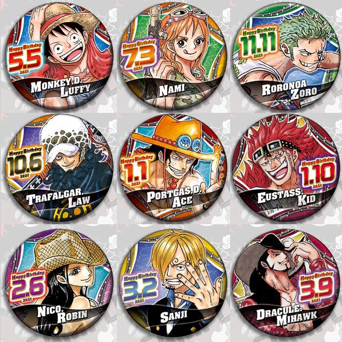 Anime One Piece Merchandise - One Piece Anime Badge Pin Set