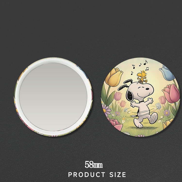 New Snoopys Badge Mirror Woman - Anime Merchandise For Girls 评论和价格