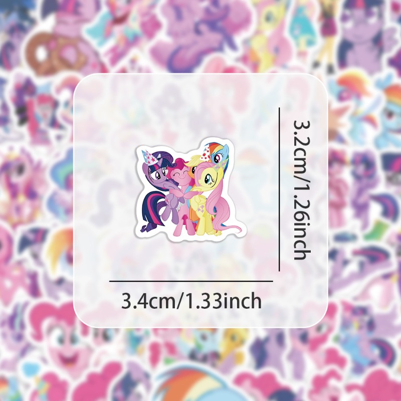 100pcs Cartoon My Little Ponys - Free Anime Merchandise 评论和价格