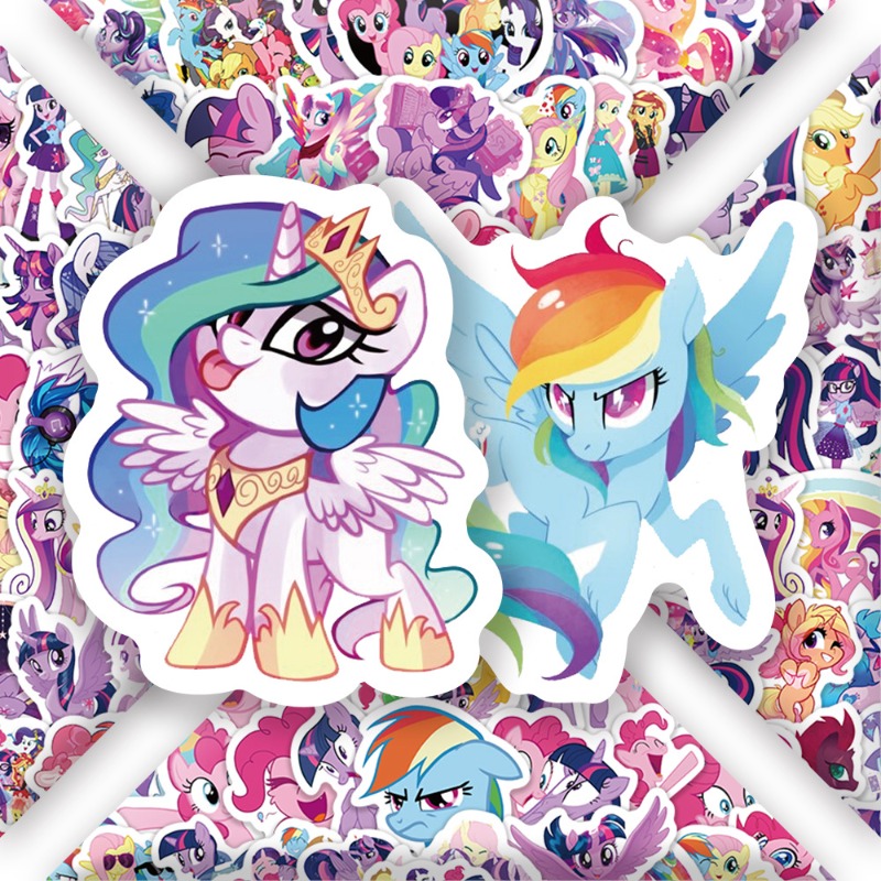 100pcs Cartoon My Little Ponys - Free Anime Merchandise 评论和价格