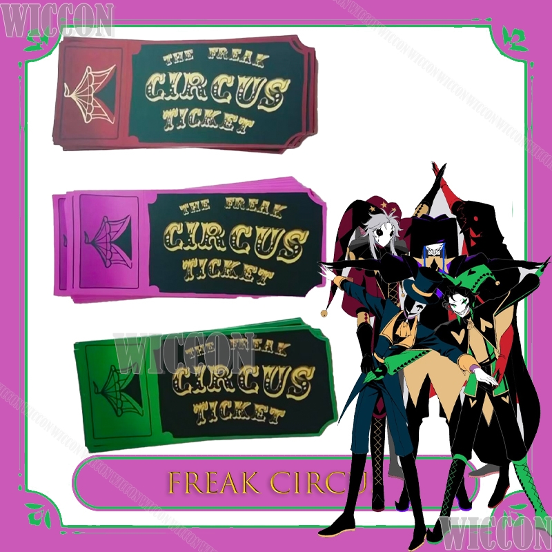 Freak Circus Ticket Card Red G - Anime Merchandise Women 评论和价格