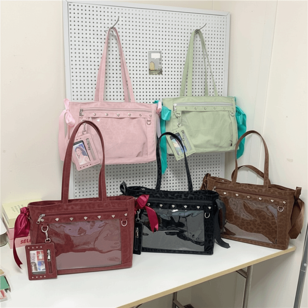 Harajuku Bow Rivet Itabag Y2K  - Anime Merchandise Women 评论和价格