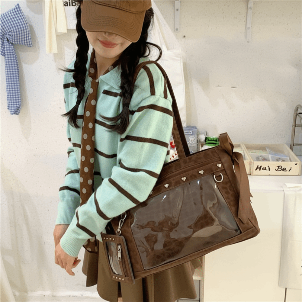 Harajuku Bow Rivet Itabag Y2K  - Anime Merchandise Women 评论和价格
